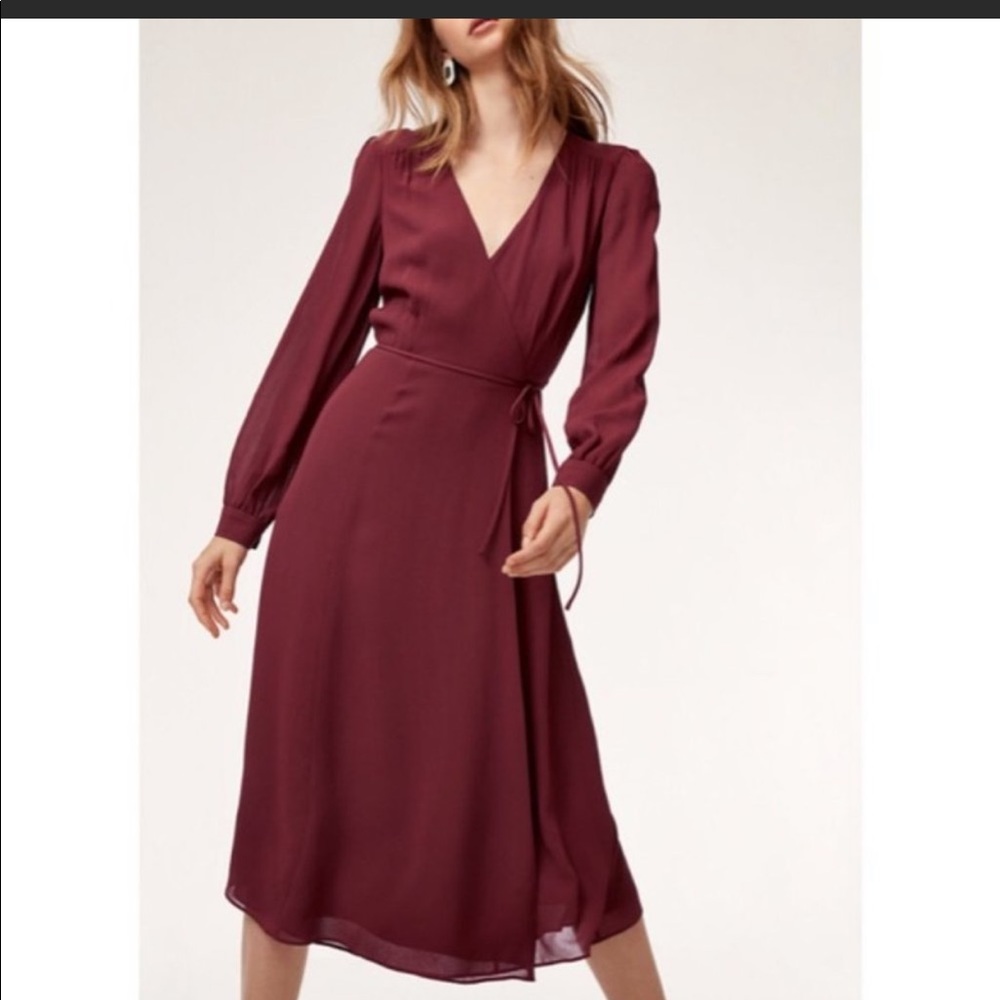 Aritzia Wilfred Lina Wrap Dress Medium